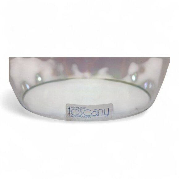 Handmade Iridescent Glass Bell By Loscany Vintage Made In Bulgaria - Picture 5 of 6